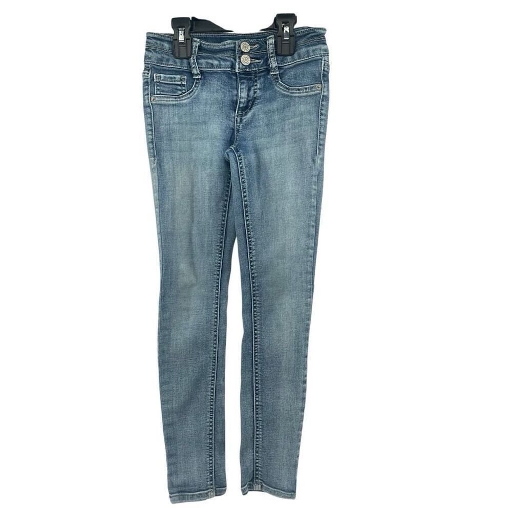 MUDD Girls Mid-Rise Jean Leggings – Stretch Denim Jeggings Size 8 Slim Fit